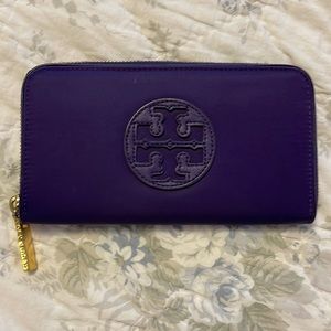 Purple Tory Burch wallet